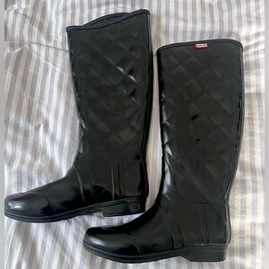 Hunter Regent Savoy quilted knee high rain boots